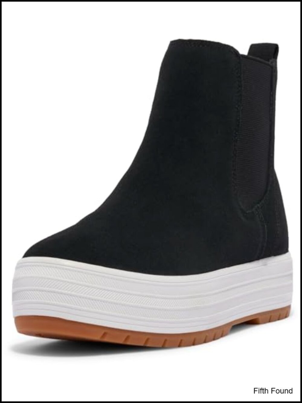 Platform Chelsea Lug Lace-Up Ankle Boot with Twill Lining and Recycled Foam